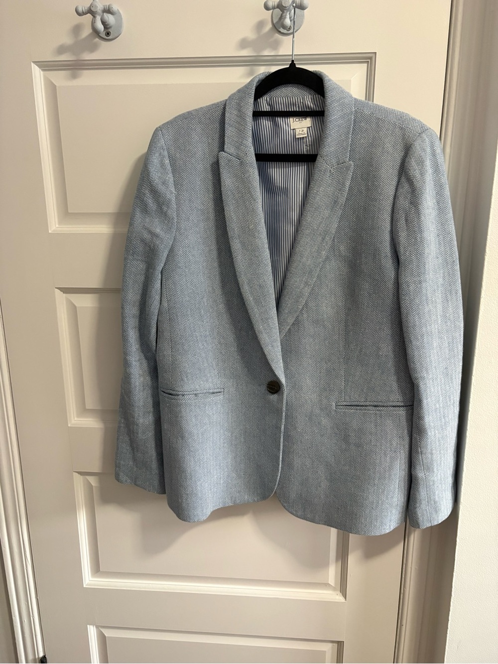 J. Crew Light Blue Single-Button Women's Blazer